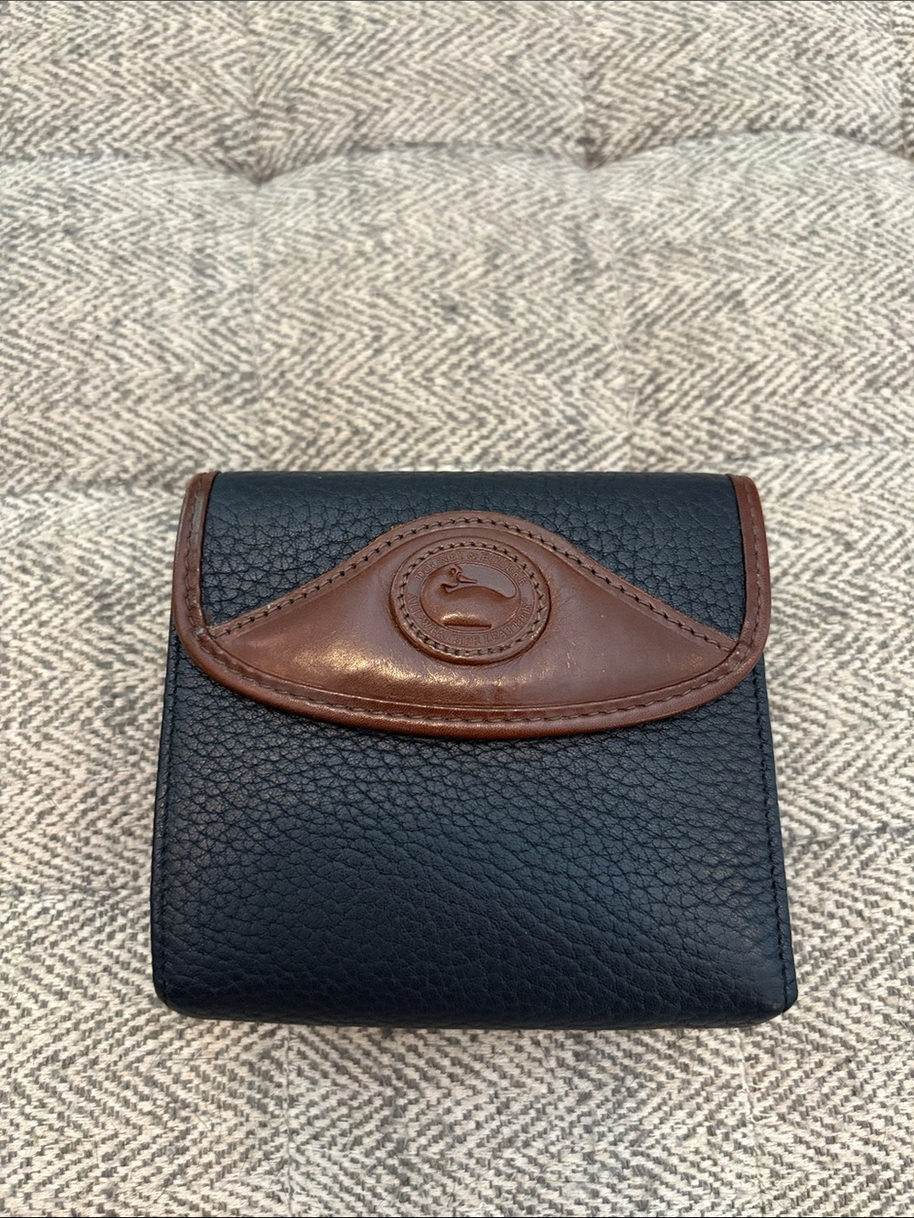Dooney & Bourke Blue and Brown vintage leather wallet